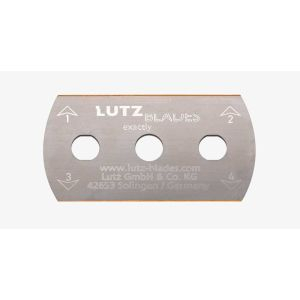 LUTZ BLADES&reg; Round End Stainless Steel Titanium Nitride Coated Three Hole Blade, 250/Box