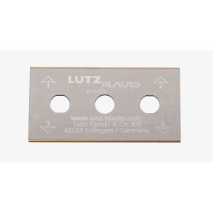 LUTZ BLADES&reg; Square End Titanium Nitride Coated Stainless Steel Three Hole Blade, 200/Box