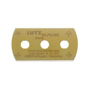 LUTZ BLADES&reg; Round End Carbon Steel Three Hole Blade, 200/Box