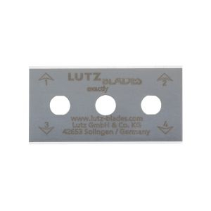 LUTZ BLADES&reg; Square End Carbon Steel Three Hole Blade, 100/Box
