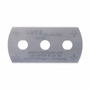 LUTZ BLADES&reg; Round End Stainless Steel Three Hole Blade, 100/Box