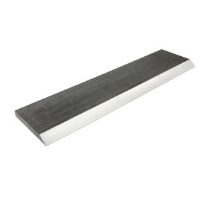 Angled view of Asplundh Model 12 Inch Drum Compatible Brush Chipper Knife - Serrated