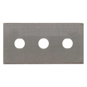 LUTZ BLADES&reg; Square End Ceramic Coated Stainless Steel Three Hole Blade, 200/Box