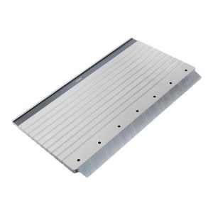 Ettlinger Compatible Scraper Blade for Screen Changer. Angled view.