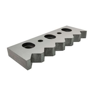 Part RG62 Vecoplan Film & Fiber End Counter Blade angled view.