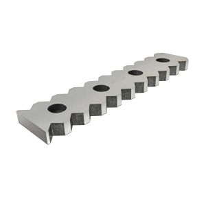 Tilted view of the Vecoplan Film & Fiber Counter Blade for Model RG70XL.