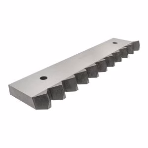 Angled view of the Vecoplan counter left end blade for Model RG98.