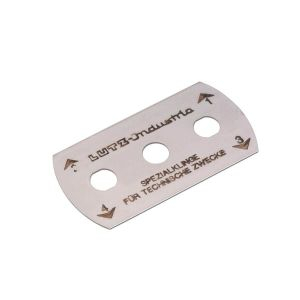 W&H Compatible Three Hole Slitter - Rounded End Ceramic Coated Stainless Steel 43mm x 22.2mm x .30mm