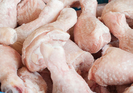 Chicken breast sliced by American Cutting Edge's blades